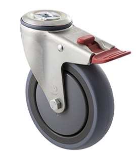 Grey energy absorbent elastomer castors (100 kg)